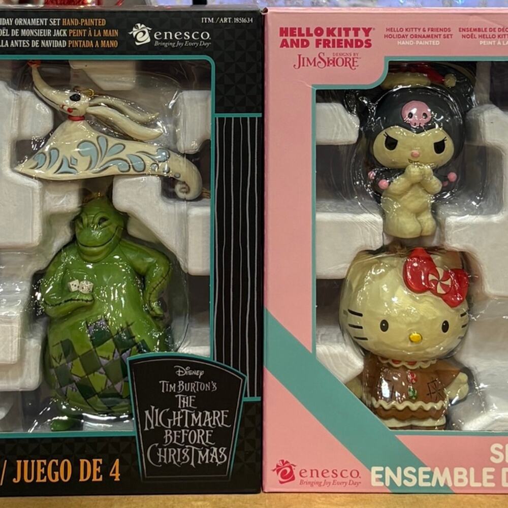 Disney Nightmare Before Christmas & Hello Kitty Ornaments Set